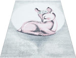 Pink Sleeping Fawn Kids Rug - Bambi - Bargainia.com - 