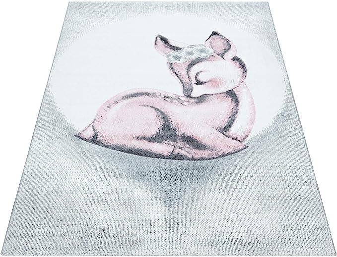 Pink Sleeping Fawn Kids Rug - Bambi Rugs Rug Masters