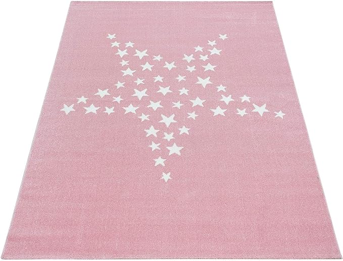 Pink Stars Kids Rug - Bambi - Bargainia.com - 