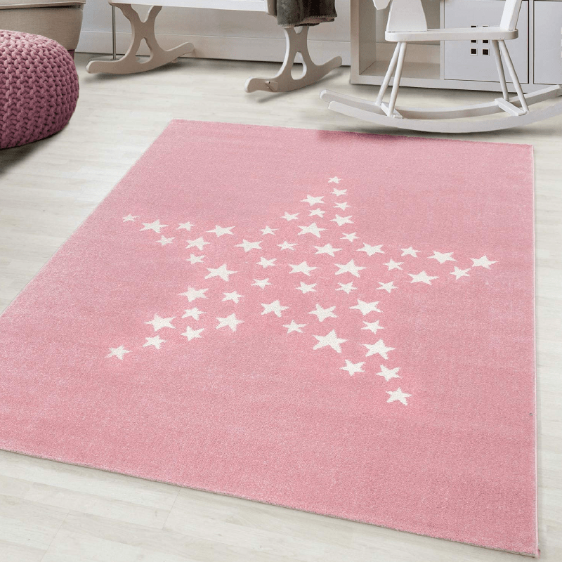 Pink Stars Kids Rug - Bambi Rugs Rug Masters