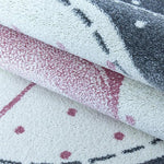 Polka Dot Grey Flamingo Rug - Kids - Bargainia.com - 