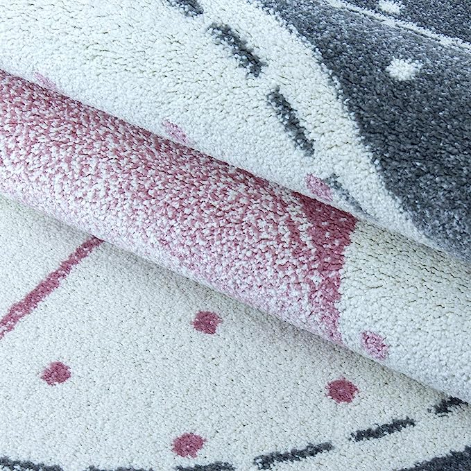 Polka Dot Grey Flamingo Rug - Kids Rugs Rug Masters