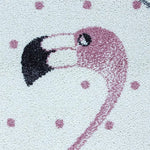 Polka Dot Grey Flamingo Rug - Kids - Bargainia.com - 