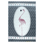 Polka Dot Grey Flamingo Rug - Kids - Bargainia.com - 
