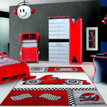 Racing Car Rug Red - Kids - Bargainia.com - 