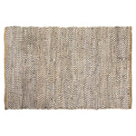 Recycled Leather Carpet Mat - Sand or Grey - 60 x 90cm - Bargainia.com - 