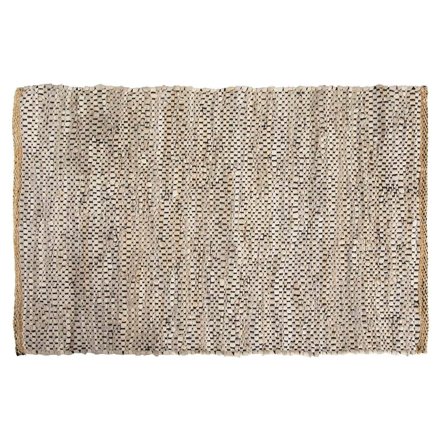 Recycled Leather Carpet Mat - Sand or Grey - 60 x 90cm Door Mats Clearance Sand/Beige