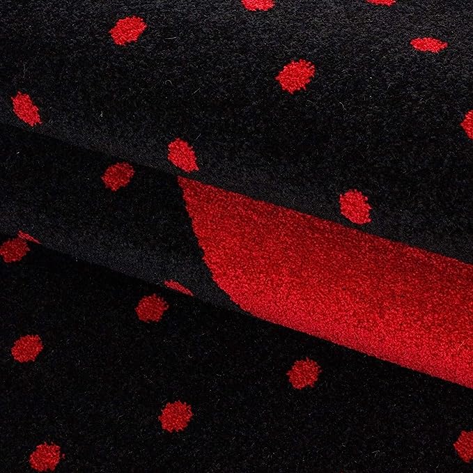 Red and Black Heart Kids Rug - Bambi Rugs Rug Masters