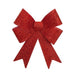 Red Glitter Tinsel Bow - 37 x 49 x 13cm 5050565313416