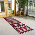 Red Lines Hard Wearing Runner Mat - Texas - Bargainia.com - 