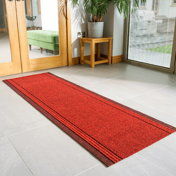 Red Stair Runner / Kitchen Mat - Sydney (Custom Sizes Available) - Bargainia.com -  - RNR-SYD-R-01FT-CST