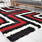 Red Tides Thick Shaggy Rug - California - Bargainia.com - 