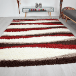 Red Waves Shaggy Rug - California - Bargainia.com - 