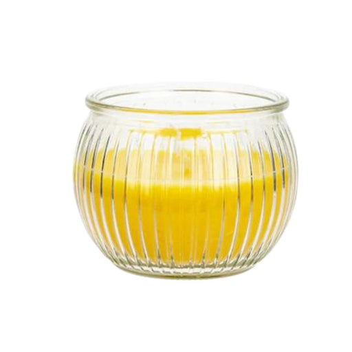 Ribbed Glass Jar Citronella Candle 5050565561619 only5pounds-com