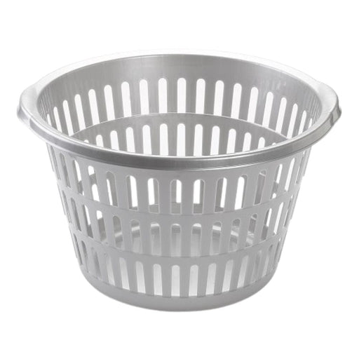 Round Laundry Basket - Silver 8414926201618 only5pounds-com