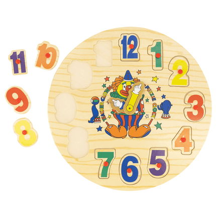 Round Wooden Clock Puzzle Toy - 30cm 5060269266321 Bargainia