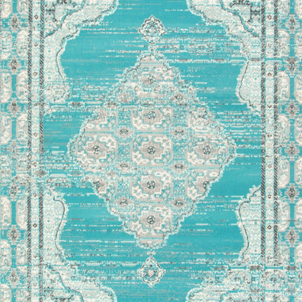 Blue Contemporary Faded Oriental Kashan Rug - Texas - Bargainia.com