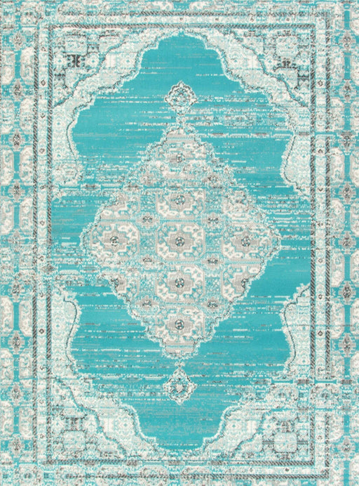 Blue Contemporary Faded Oriental Kashan Rug - Texas - Bargainia.com