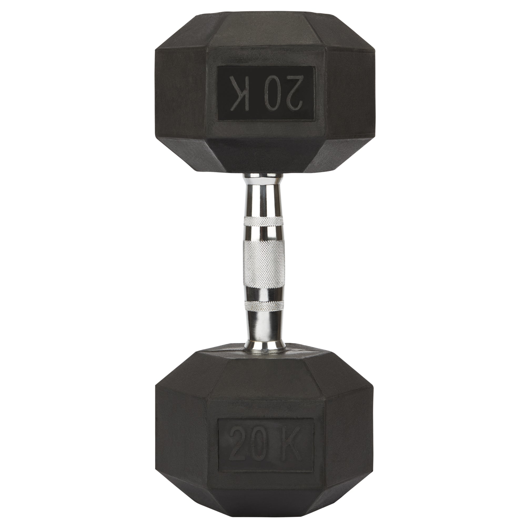 Rubber Hex Dumbbell 20kg - Bargainia.com - 