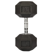 Rubber Hex Dumbbell 25kg Weights Bargainia