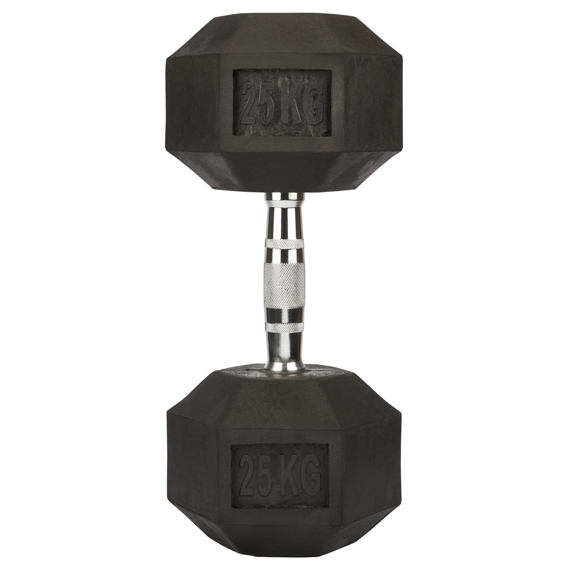 Rubber Hex Dumbbell 25kg Weights Bargainia