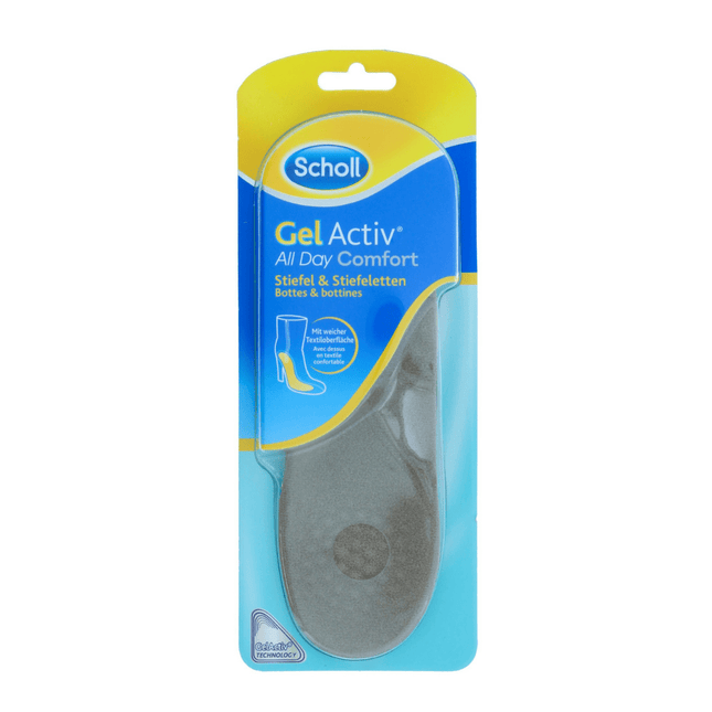Scholl Gel Activ Dark Grey Cushioning Boot Insoles 4002448116516 only5pounds-com