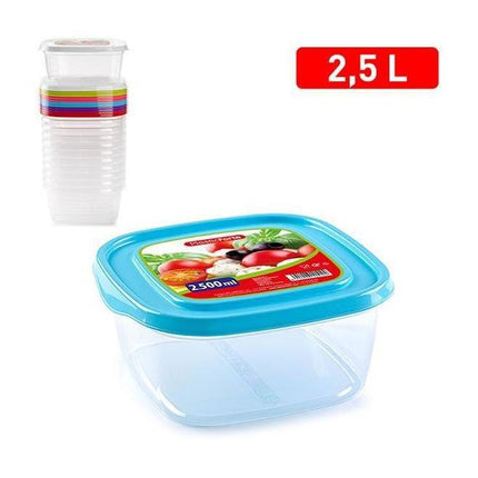 Set of 3 Food Storage Containers - Assorted Colours-8414926115144-Bargainia.com