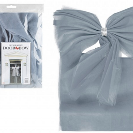 Luxury DIY Door Bow With Insert - Silver-5050565493330-Bargainia.com