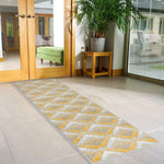 Stair Runner Hard Wearing Kitchen Mat - Texas Gold Chevron Stair Runner - Bargainia.com - 