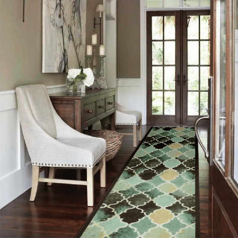 Stair Runner Non - Slip Kitchen Mat - Teal Anejo - Bargainia.com - 