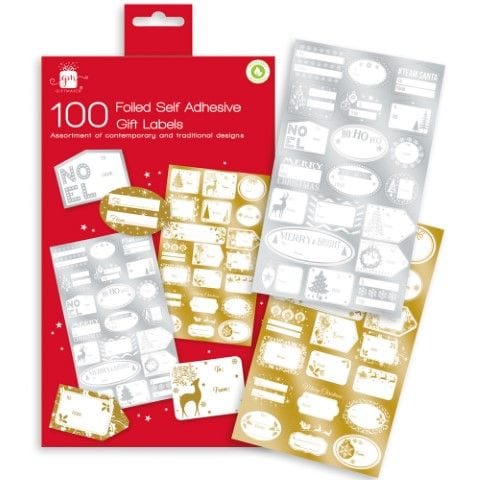 Tags, 100 Foil S/A Label Booklet 5012213499330 only5pounds-com