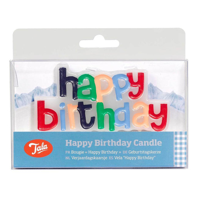 Tala Happy Birthday Candle - Multi-Coloured 5012904103089