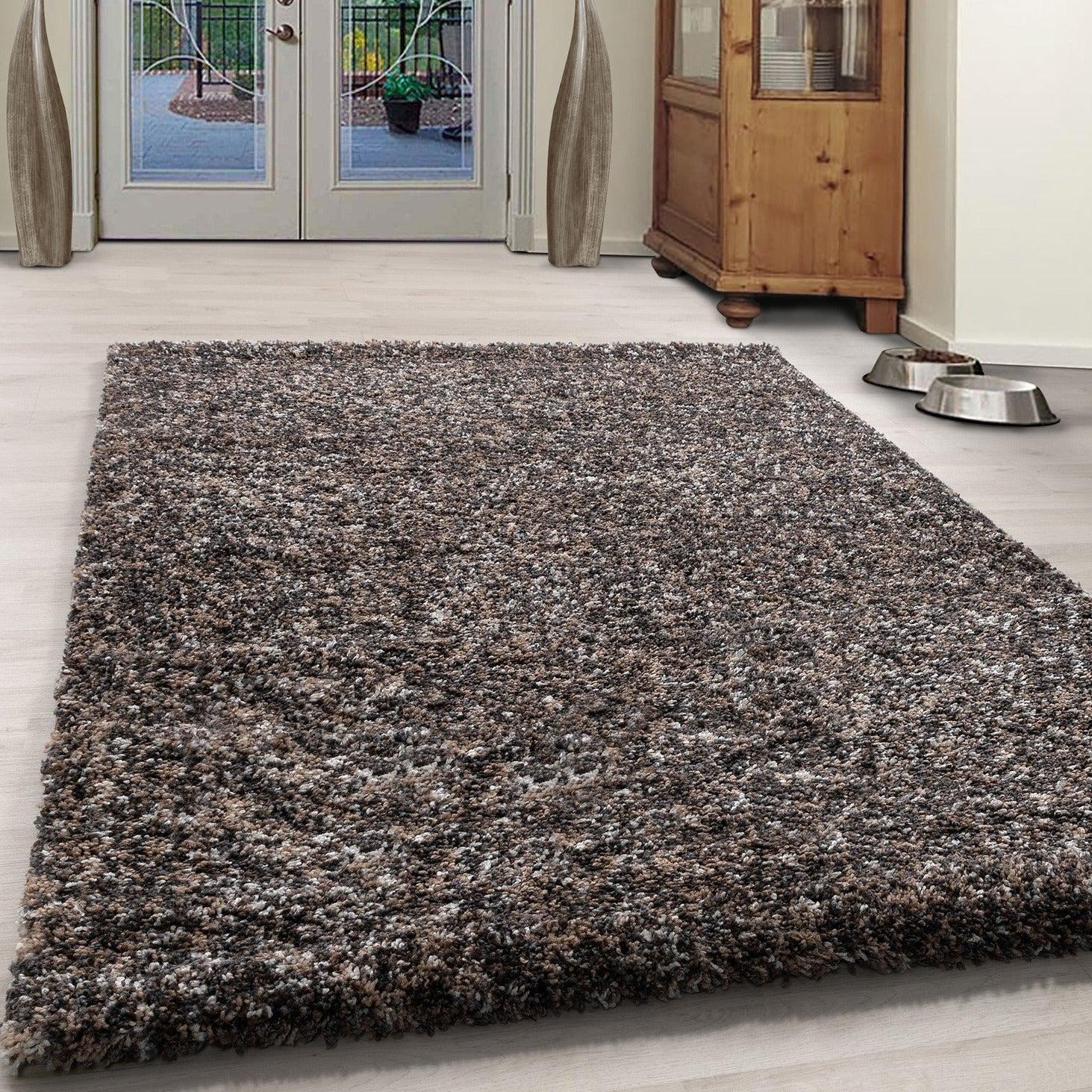 Taupe & Grey Blend Shaggy Rug - Enjoy - Bargainia.com - 
