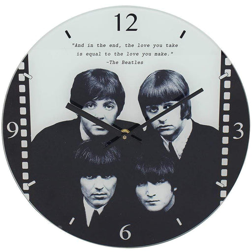 The Beatles Glass Clock - 30cm-5010792458625-Bargainia.com