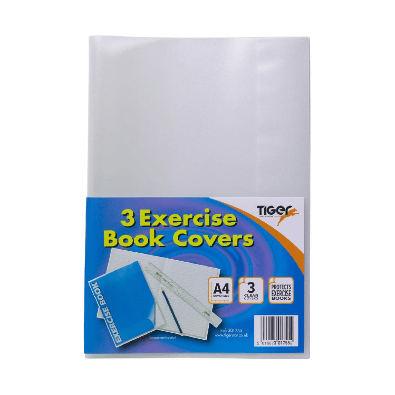 Tiger A4 Exercise Book Cover - Pack of 3 - Bargainia.com - 