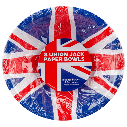 Union Jack Paper Bowls - Pack of 8 - 7.5" 5050565562104 Bargainia