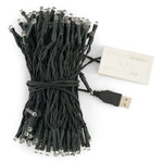 USB 8 Function LED Fairy Lights with Green Cable (200 Lights - 9M Cable) - White Lights - Bargainia.com - 
