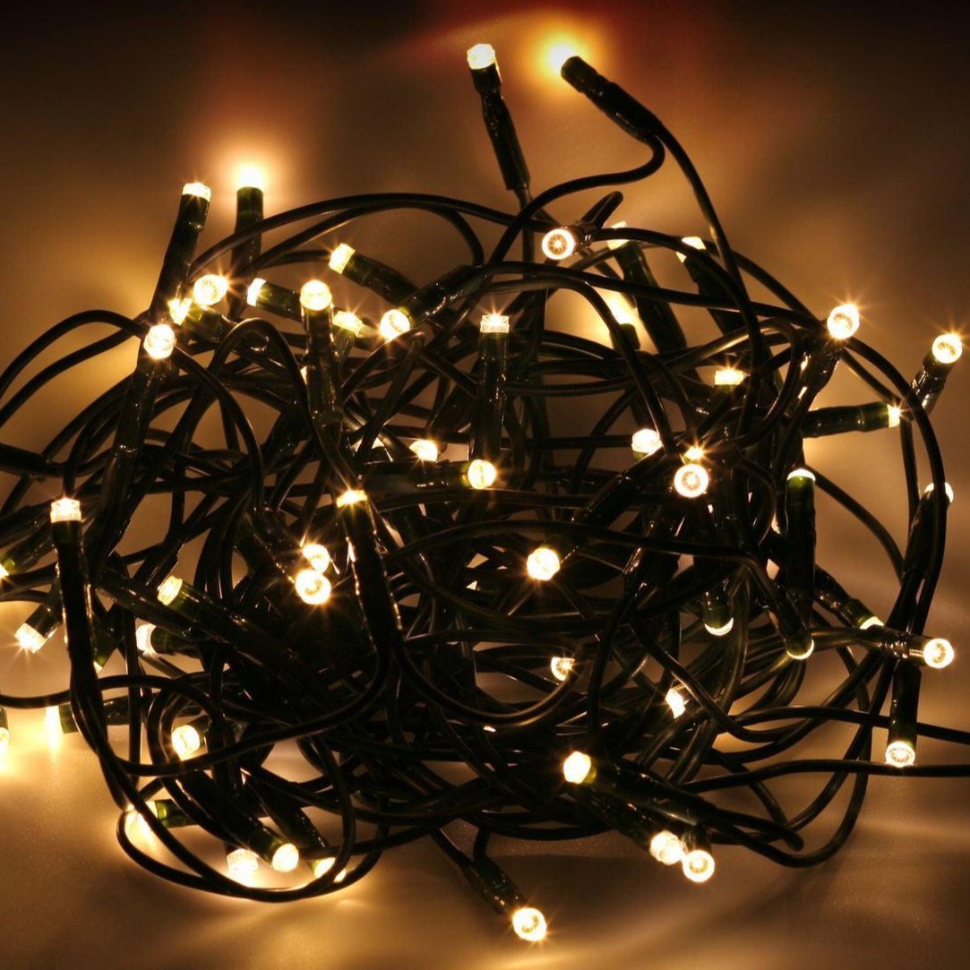 USB Warm White LED Fairy Lights (200 Lights - 8 functions) Lighting Clearance