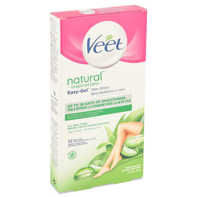 Veet Cold Wax Strips - For Normal Skin - 12 Wax Strips 5949031390832 only5pounds-com