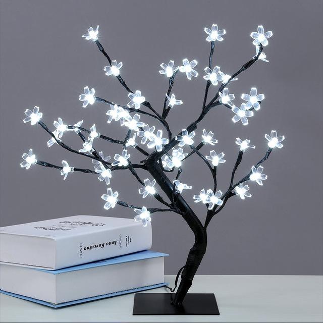 LED Bonsai Cherry Blossom Tree | Cool White | bargainia.com-Bargainia.com