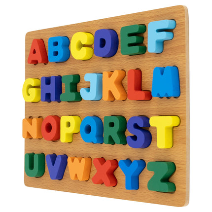 Wooden Chunky Letter Alphabet Set - 30 x 22.5 x 2cm 5060269266093 Bargainia