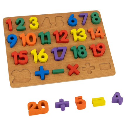 Wooden Chunky Number Math Set - 30 x 22.5 x 2cm 5060269266093 Bargainia