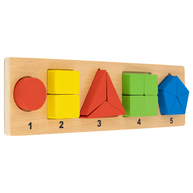 Wooden Fractions Puzzle - 35 x 10cm 5060269266154 Bargainia