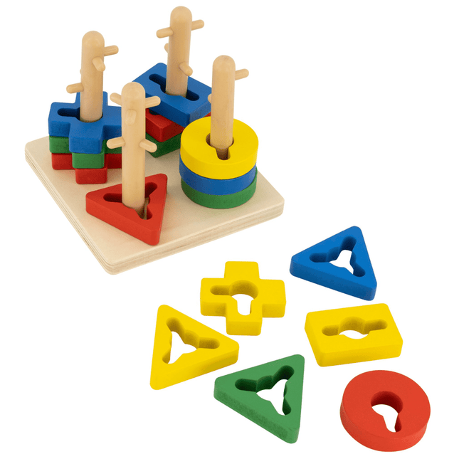 Wooden Insert The Shapes Toy - 13 x 11 x 11cm 5060269266482 Bargainia