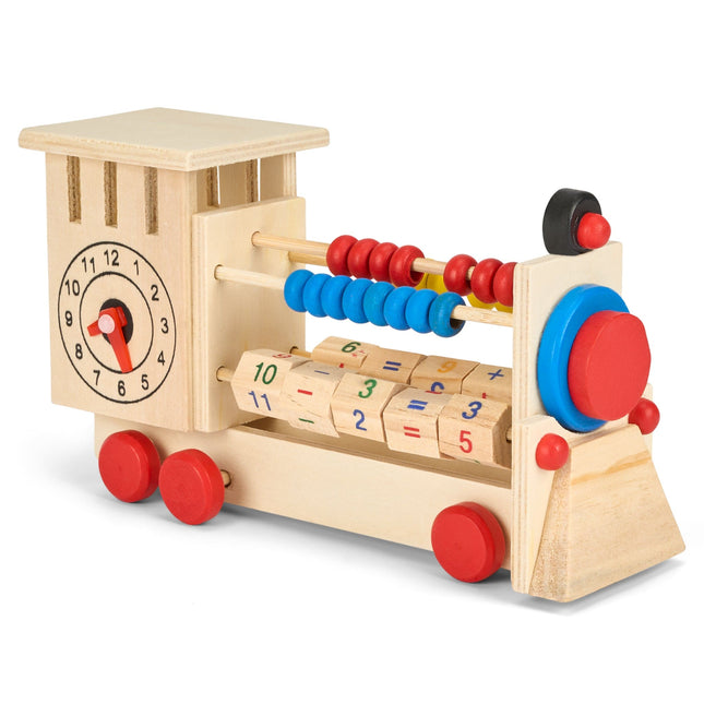 Wooden Train Maths Abacus 5060269266116 Bargainia