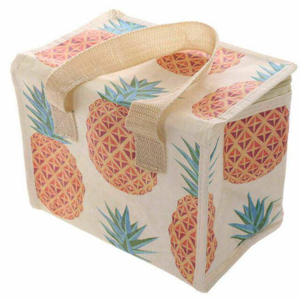 Woven Handle Lunch Bag - Pineapple-5.05507E+12-Bargainia.com
