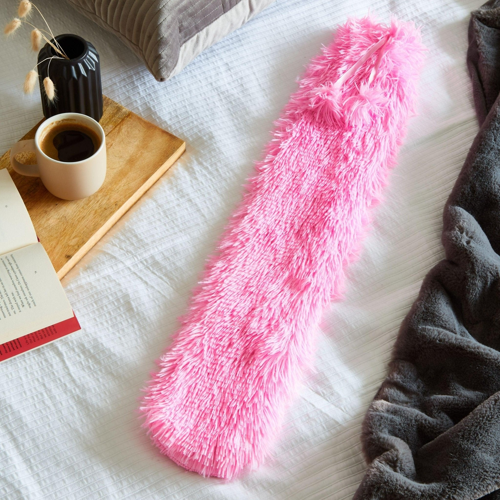 X-Large Fluffy Hot Water Bottle - Assorted Colours - 73cm Health & Beauty Clearance Hot Pink