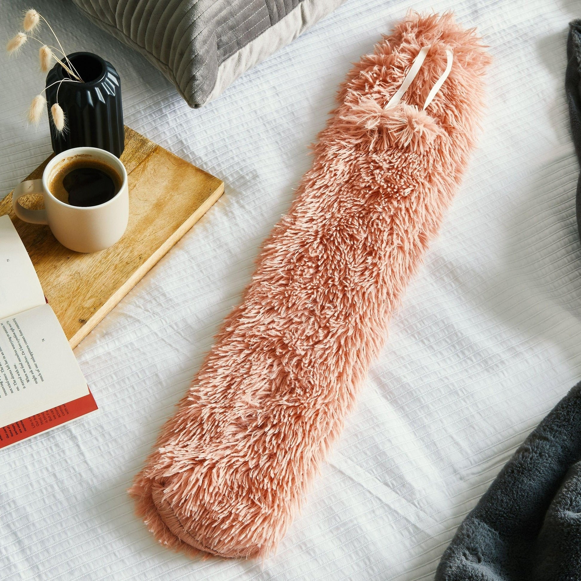 X-Large Fluffy Hot Water Bottle - Assorted Colours - 73cm Health & Beauty Clearance Coral