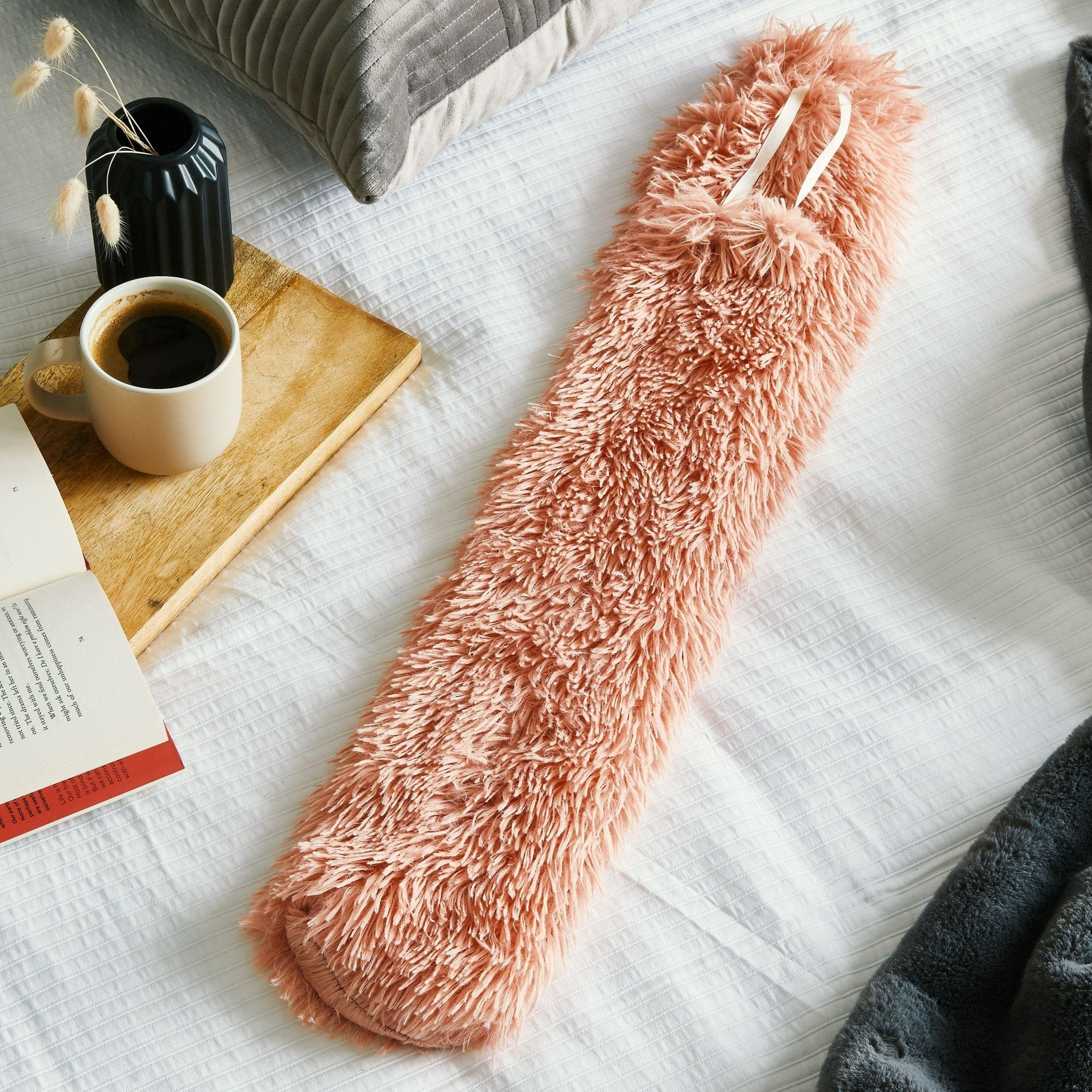 X-Large Fluffy Hot Water Bottle - Assorted Colours - 73cm Health & Beauty Clearance Coral