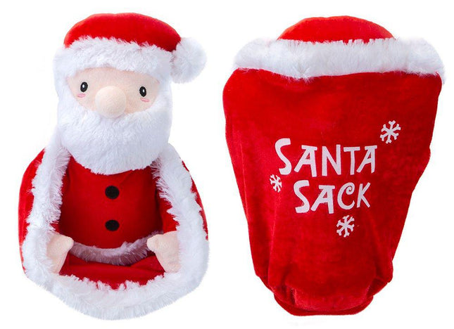28cm Santa Claus in his sack playing peekaboo